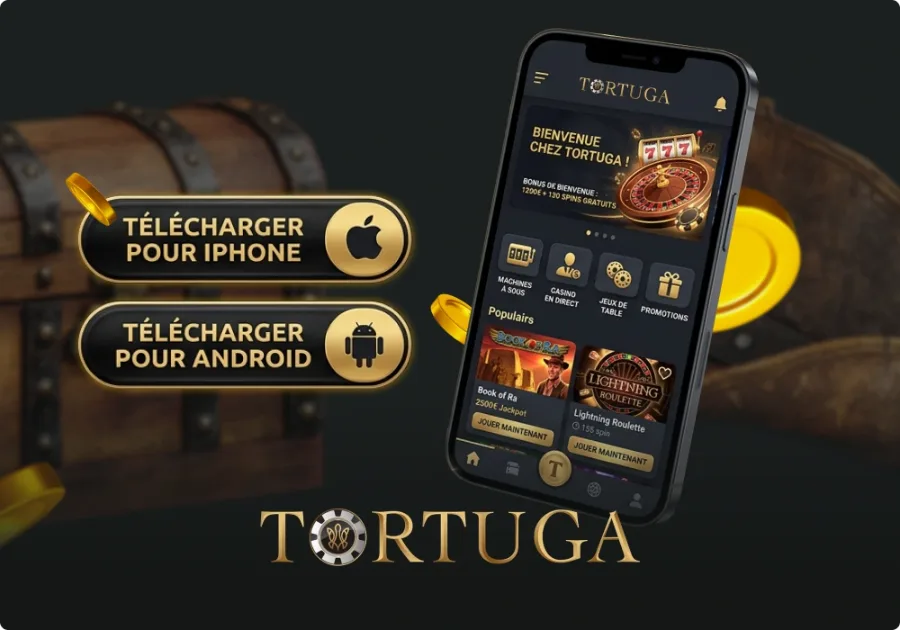 Tortuga Casino France sur mobile avec une interface adaptée aux smartphones et tablettes