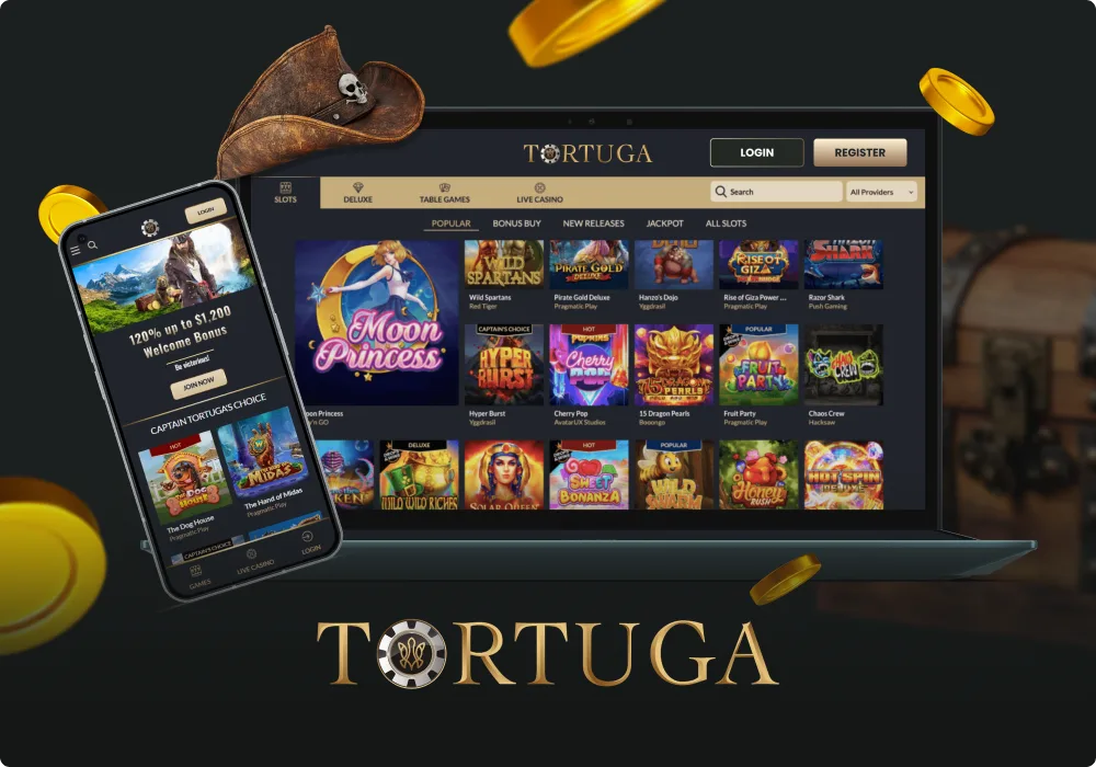 Tortuga Casino France avec jeux en ligne, bonus de bienvenue et inscription simple pour les joueurs français